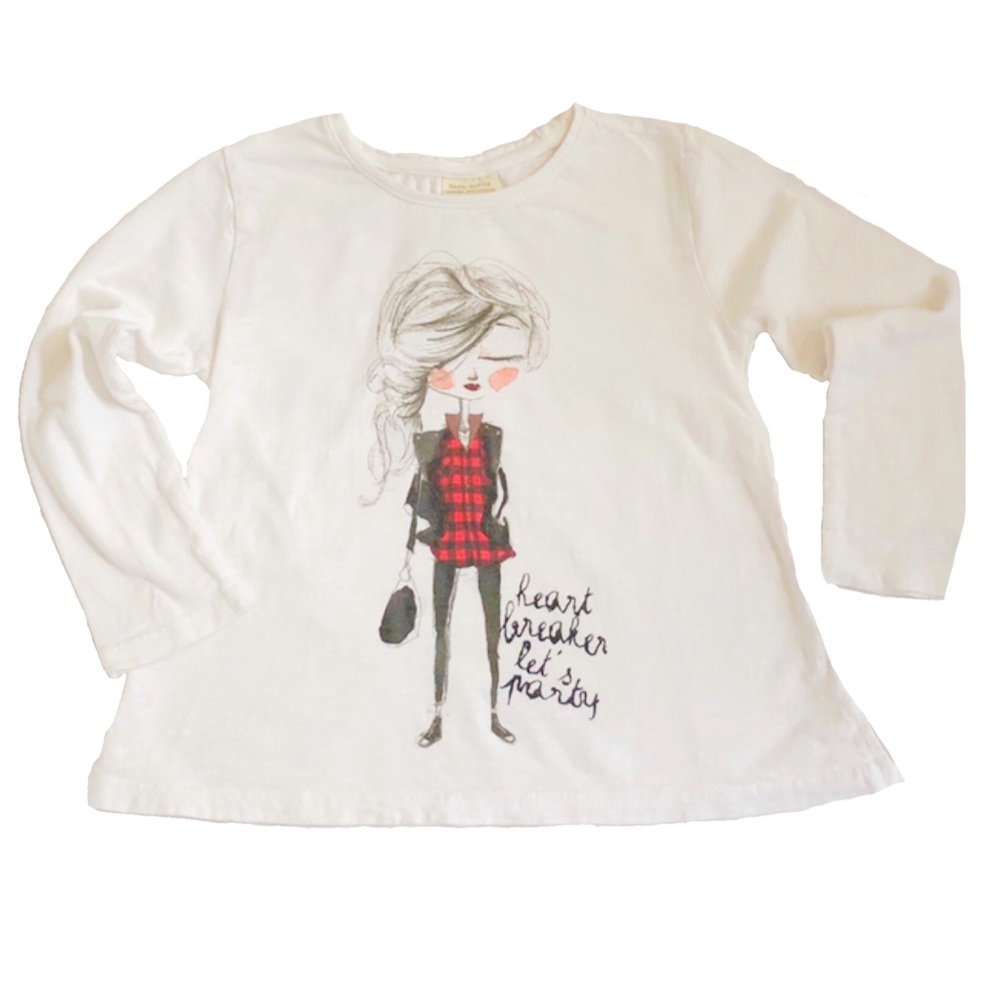 Zara “Heart Breaker Let’s Party” Tee SZ 4